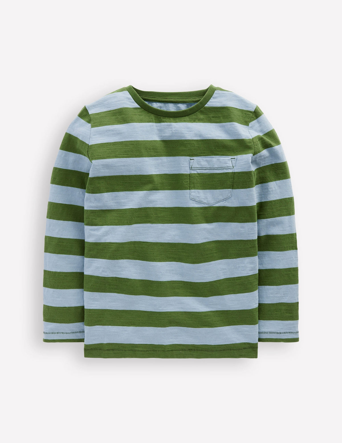 Everyday Long Sleeve T-Shirt-Glacier Blue/ Broccoli Green