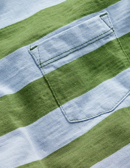 Everyday Long Sleeve T-Shirt-Glacier Blue/ Broccoli Green
