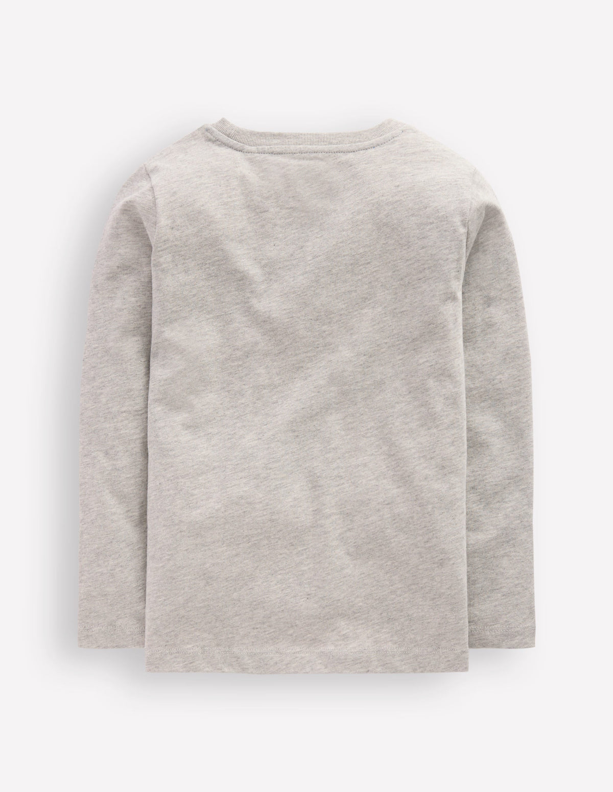 Long Sleeve Printed T-shirt-Grey Marl Tractor