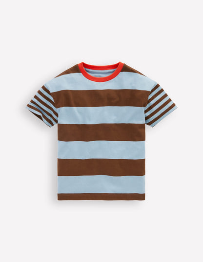 Relaxed Hotchpotch T-shirt-Glacier lake/potting soil