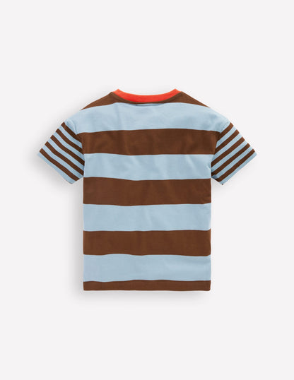 Relaxed Hotchpotch T-shirt-Glacier lake/potting soil