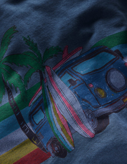 Garment Dye Graphic Hoodie-Holiday Car